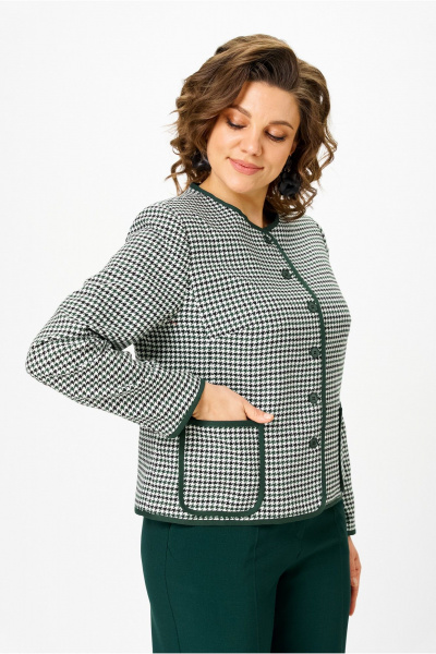 Брюки, жакет Vilena 1127 зеленый+зеленый - фото 12