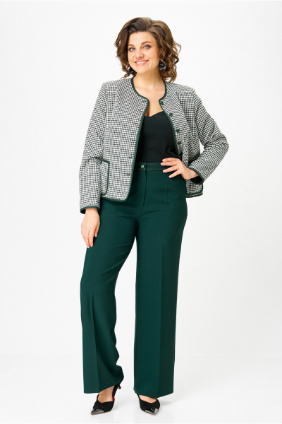 Брюки, жакет Vilena 1127 зеленый+зеленый - фото 7