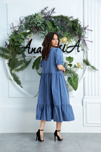 Платье Anastasia 620 т.голубой - фото 3