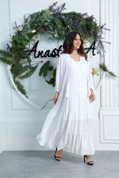 Платье Anastasia 626 белый - фото 4
