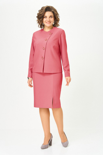 Жакет, юбка Vilena 1142 коралл - фото 1