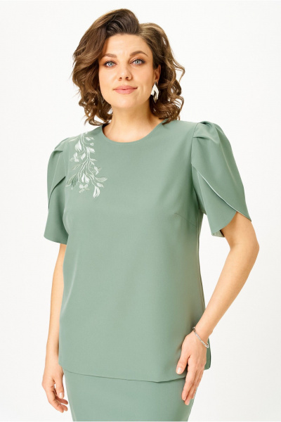 Блуза, юбка Vilena 1143 полынь - фото 15