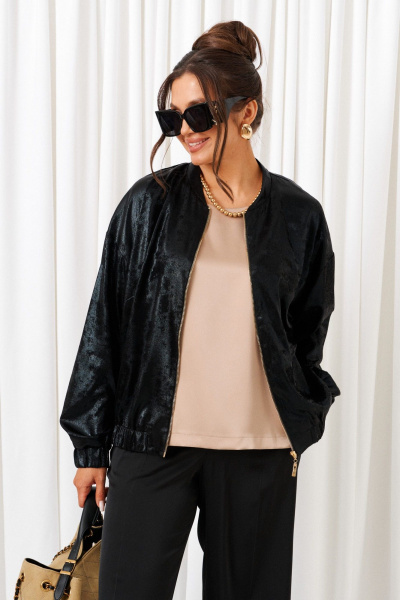 Блуза, брюки, топ Beautiful&Free 6427 черный-латте - фото 5