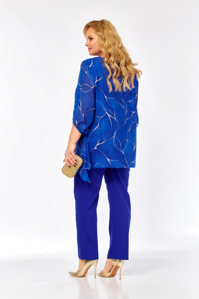 Блуза, брюки Элль-стиль 2263/15 василек - фото 6