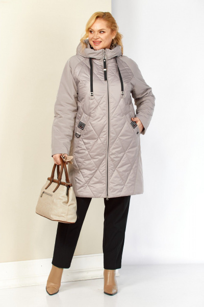 Куртка Shetti 2209 бежево-серый - фото 8