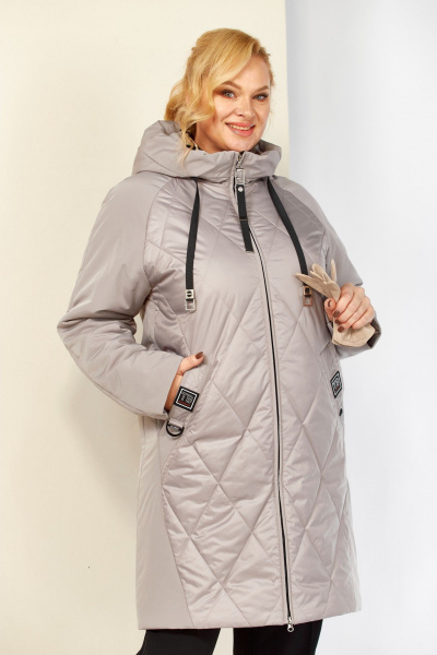 Куртка Shetti 2209 бежево-серый - фото 7