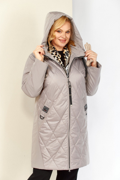 Куртка Shetti 2209 бежево-серый - фото 6