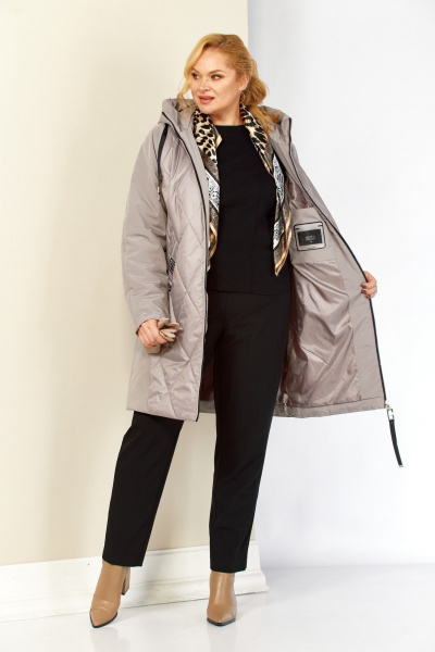 Куртка Shetti 2209 бежево-серый - фото 3