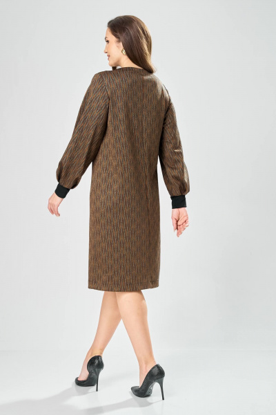 Платье Gizart 7385/1 зелено-рыжий - фото 10