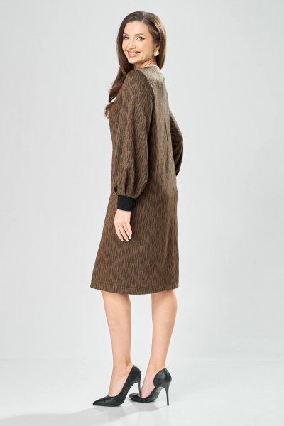 Платье Gizart 7385/1 зелено-рыжий - фото 9