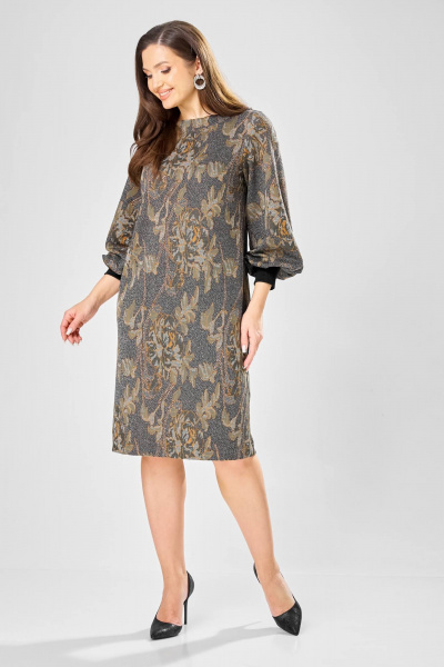 Платье Gizart 7385/1 серо-оливковый - фото 3