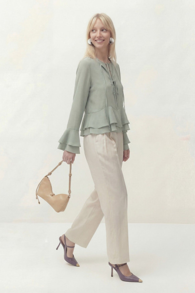 Блуза Lokka 1815 оливковый - фото 3