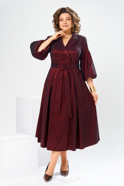 Платье Romanovich Style 1-2837 бордовый-1 - фото 2