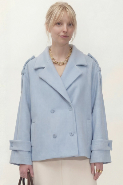 Пальто Lokka 1838 голубой - фото 9