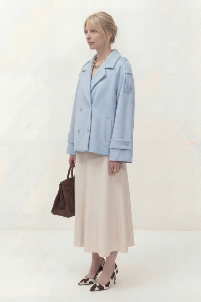 Пальто Lokka 1838 голубой - фото 6