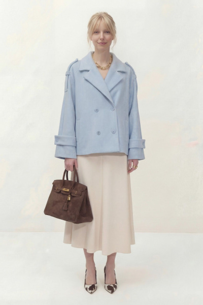 Пальто Lokka 1838 голубой - фото 5