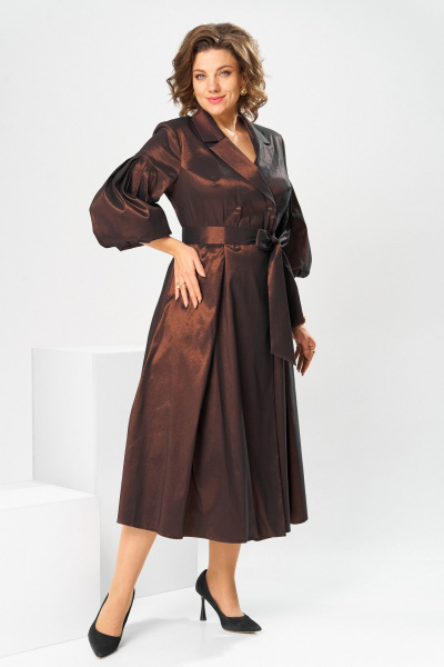 Платье Romanovich Style 1-2837 коричневый - фото 3