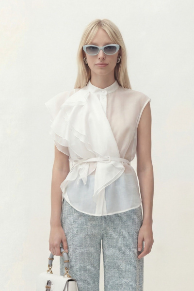 Блуза Lokka 1844 белый - фото 4