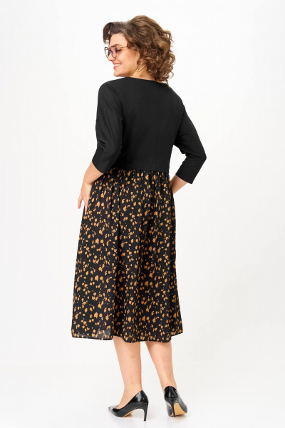 Платье Anastasia 1309.1 черный+принт - фото 6