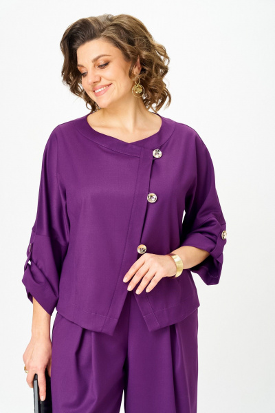 Брюки, жакет Michel chic 1436/1т пурпур - фото 6