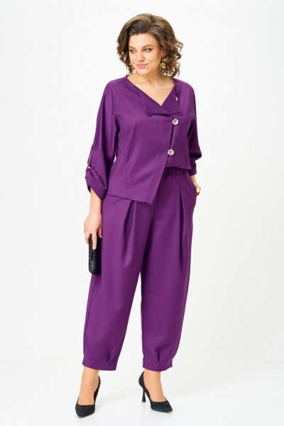 Брюки, жакет Michel chic 1436/1т пурпур - фото 2