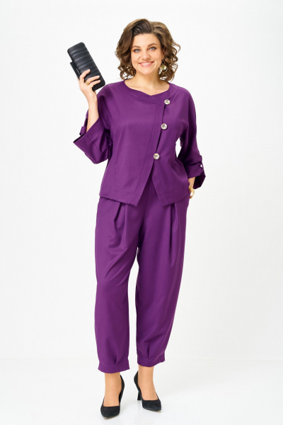 Брюки, жакет Michel chic 1436/1т пурпур - фото 1