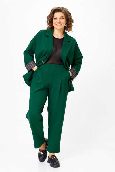 Брюки, жакет Michel chic 1437 изумруд - фото 6