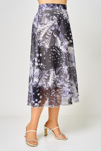 Жилет, юбка ANASTASIA MAK 1251-С молочный+мультиколор - фото 9