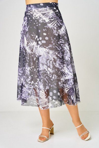 Жилет, юбка ANASTASIA MAK 1251-С молочный+мультиколор - фото 8