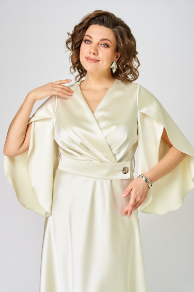 Платье ANASTASIA MAK 1309 молочный - фото 12