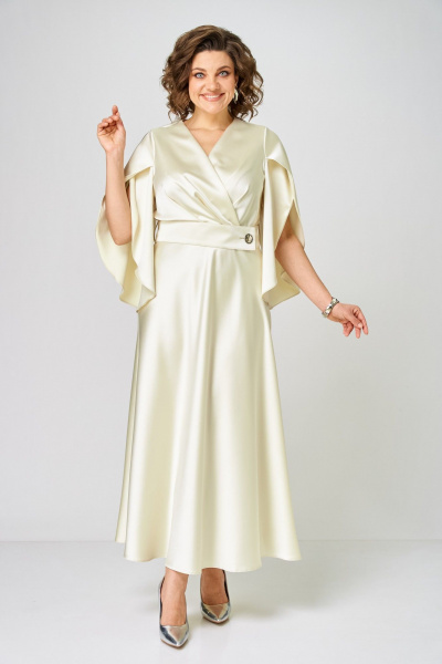 Платье ANASTASIA MAK 1309 молочный - фото 9