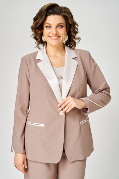 Брюки, жакет ANASTASIA MAK 1314 капучино - фото 3