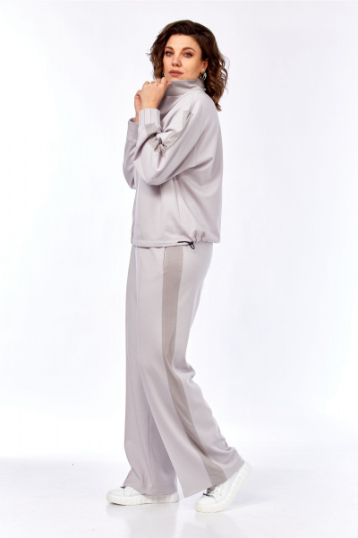 Брюки, джемпер Ольга Стиль С-1001 светло-серый - фото 5