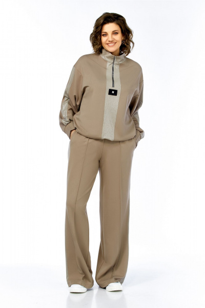 Брюки, джемпер Ольга Стиль С-1001 олива - фото 1