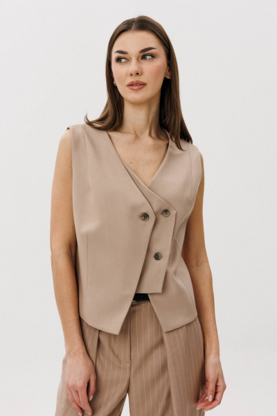 Брюки, жакет, жилет Fantazia Mod 5220 бежево-пудра - фото 9