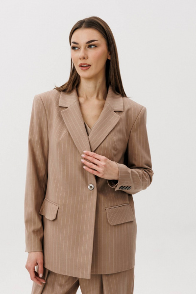 Брюки, жакет, жилет Fantazia Mod 5220 бежево-пудра - фото 3