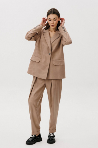 Брюки, жакет, жилет Fantazia Mod 5220 бежево-пудра - фото 1