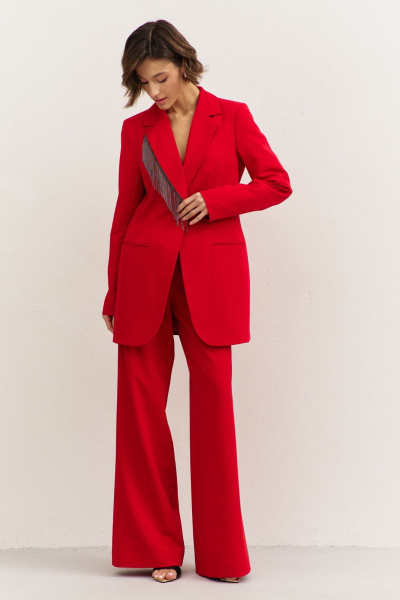 Брюки, жакет RINKA 1479 красный - фото 8