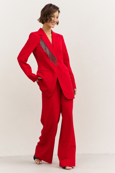 Брюки, жакет RINKA 1479 красный - фото 7