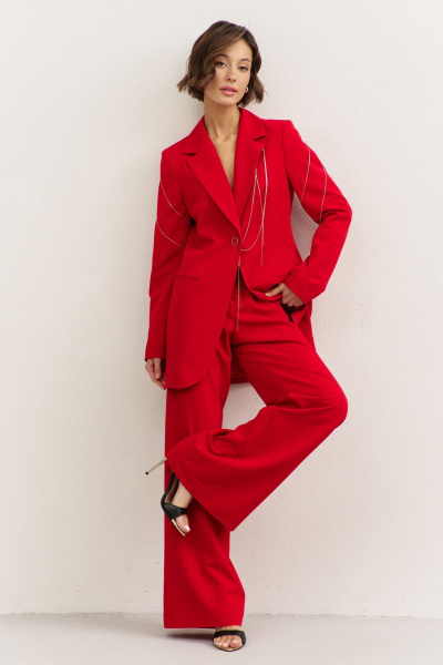 Брюки, жакет RINKA 1481 красный - фото 13