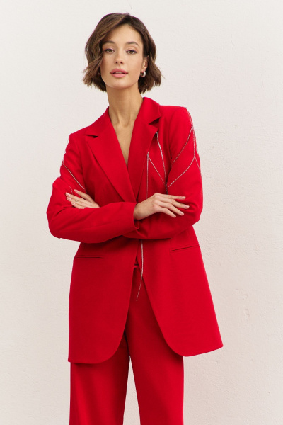 Брюки, жакет RINKA 1481 красный - фото 8