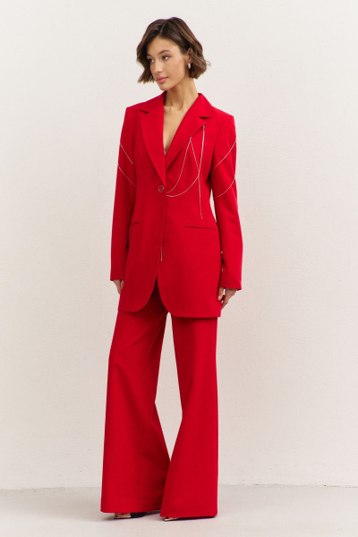 Брюки, жакет RINKA 1481 красный - фото 6