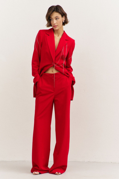 Брюки, жакет RINKA 1481 красный - фото 3