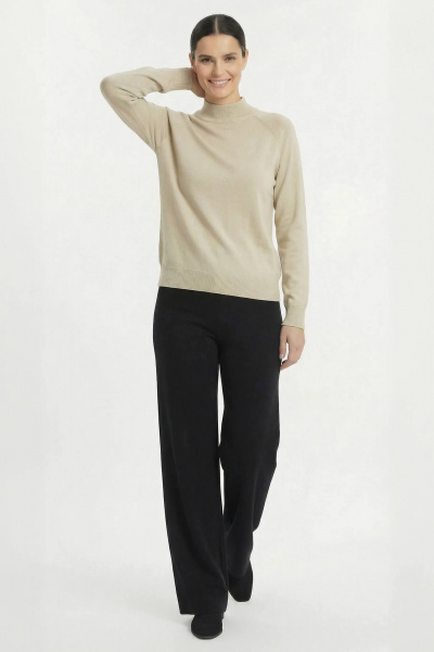 Демисезонный прямой свитер реглан с воротником-стойкой Полесье С3316-15 5С1754-Д43 170,176 слоновая_кость - фото 4