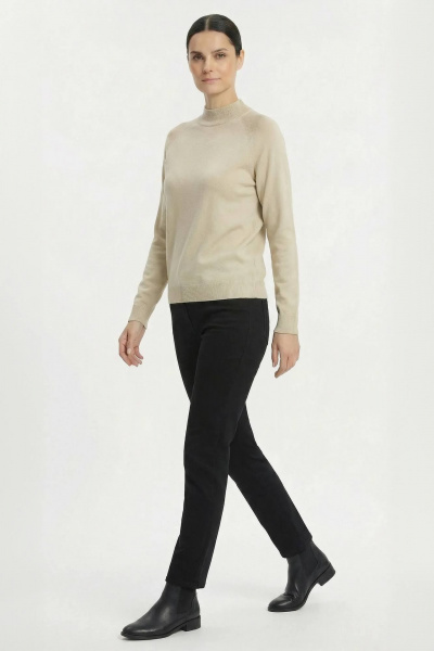 Демисезонный прямой свитер реглан с воротником-стойкой Полесье С3316-15 5С1754-Д43 170,176 слоновая_кость - фото 3