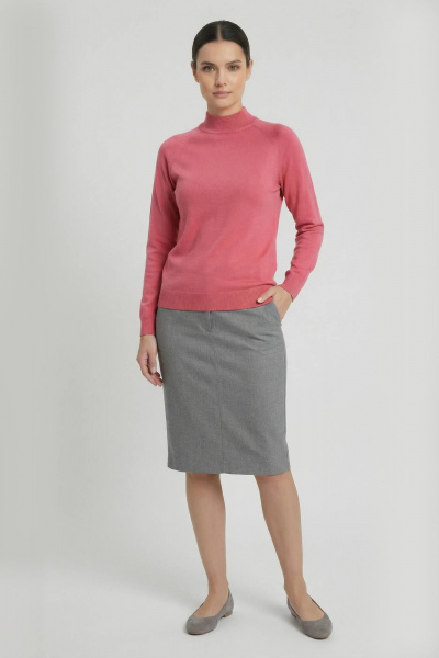 Свитер прямого силуэта с регланом двойная стойка демисезон Полесье С3316-15 5С1754-Д43 158,164 десерт_17-1927 - фото 3