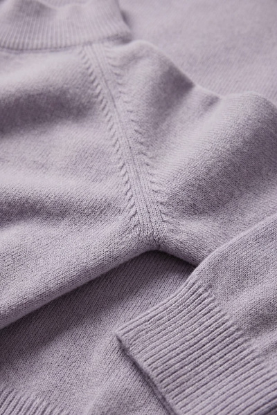 Демисезонный прямой свитер с рукавом реглан и двойной стойкой Полесье С3316-15 5С1754-Д43 158,164 сиреневый_пепел - фото 5