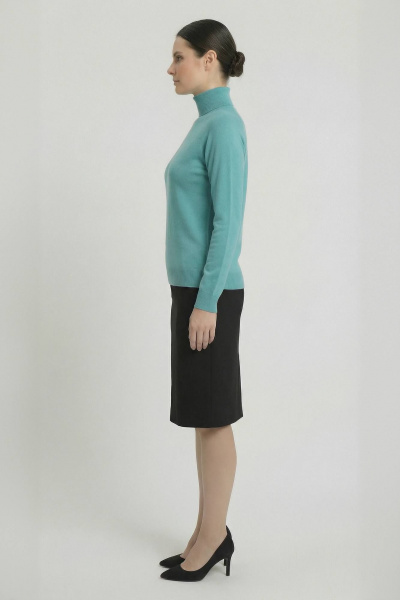 Свитер реглан из трикотажа с высоким воротником для демисезона Полесье С3433-17 7С1582-Д43 158,164 порселайн - фото 3