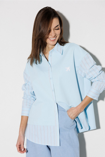 Блуза Butеr 3257 голубой - фото 2