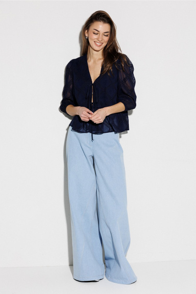 Блуза, болеро Butеr 3271 темно-синий - фото 6